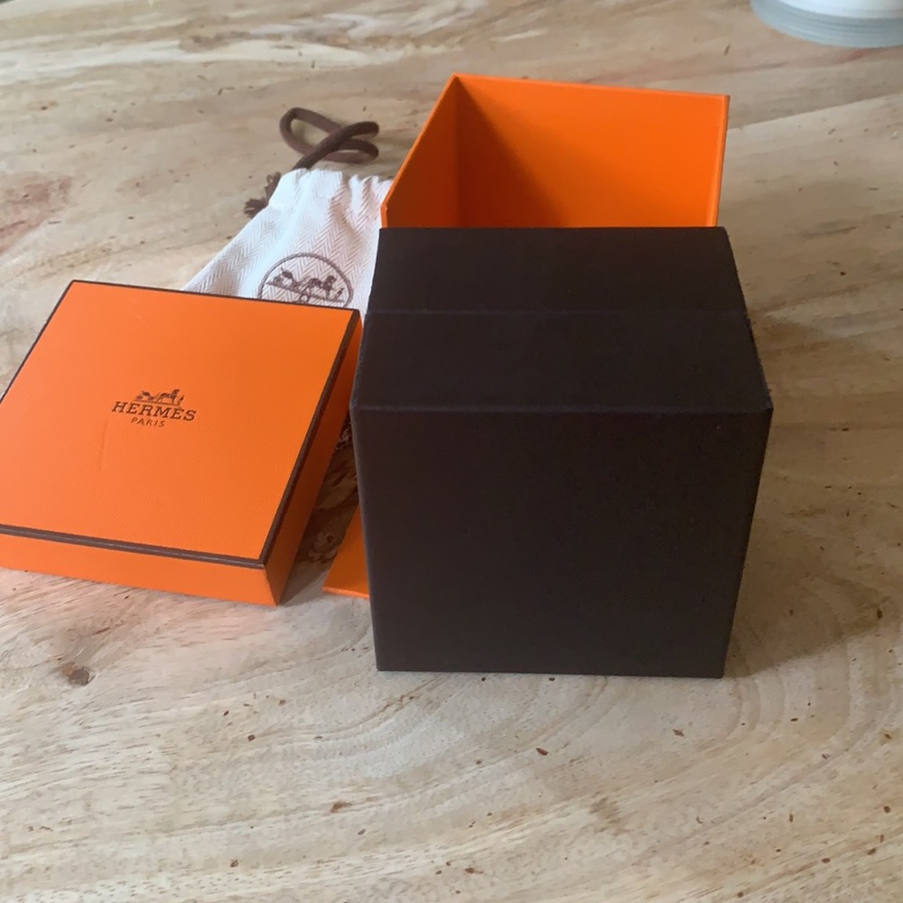 HERMÈS Jewelry Giftbox set w/pouch, ribbon - - Picture 10 of 11